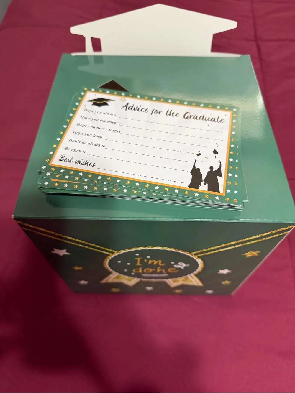 Graduation box with cards